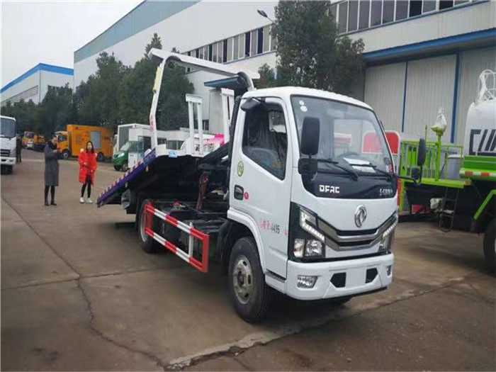 国六东风多利卡蓝牌一拖二清障车